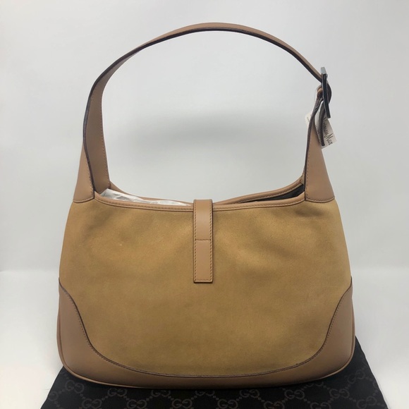 NWT VTG Gucci Jackie Bag - Tan Suede & Leather - Picture 4 of 12